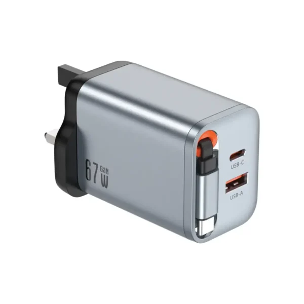 Green Lion GaNPremium UK Plug Wall Charger PD 67W