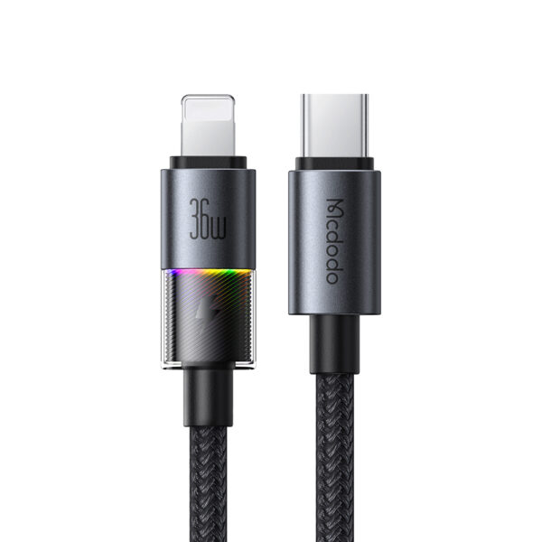 MCDODO USB-C (C / Lightning) CABLE WITH 7 COLORFUL LIGHTS 1.2M