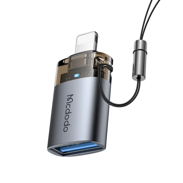 Mcdodo (USB-A to Lightning) Transfer Adapter with Indicator Lights and Lanyard